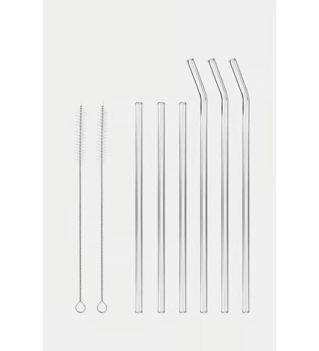 مجموعة مصاصات عصير زجاجية عدد 6 4