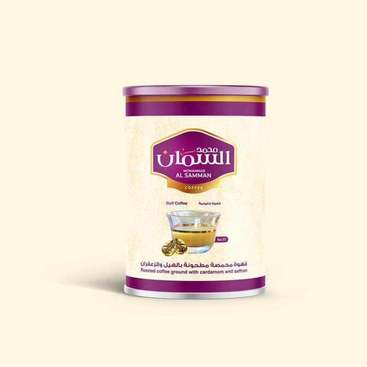 محمد السمان قهوة خليجية شقراء بالهيل والزعفران 450 غرام