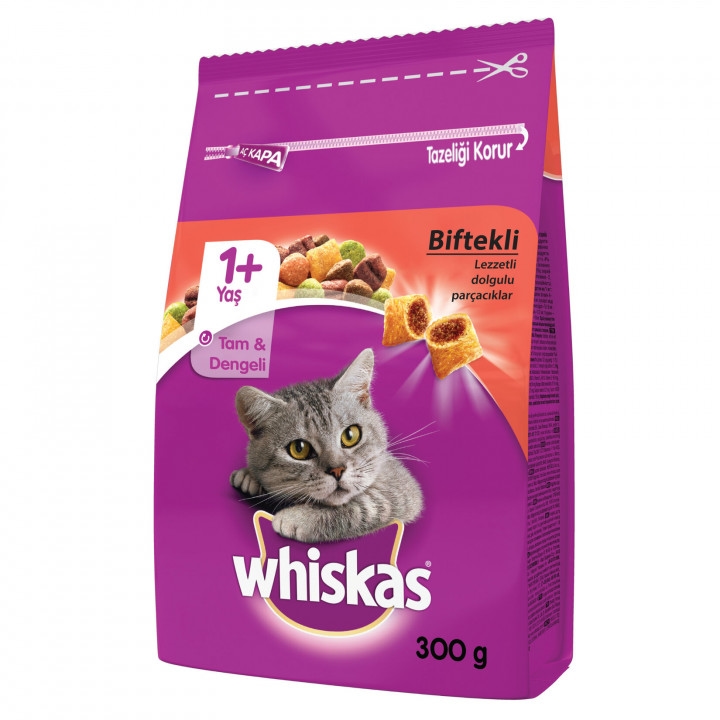 WHİSKAS SIĞIRLI +1 KEDİ MAMASI 300 G
