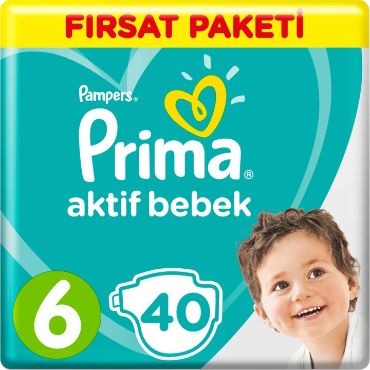 بريما حفاضات أطفال قياس 6 عدد 40