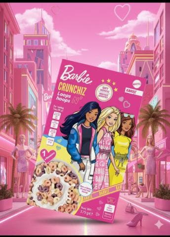 BARBİE ÇİLEK VE VANİLYA AROMALI TAHIL GEVREĞİ 375 G