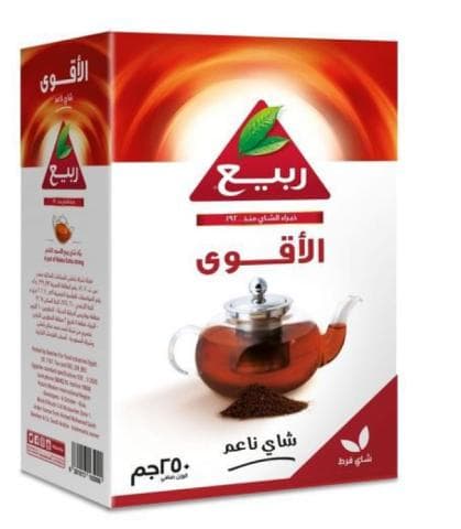 ربيع الأقوى شاي أسود ناعم 250 غرام