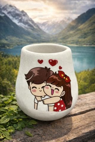 جوزة متة عليها صورة