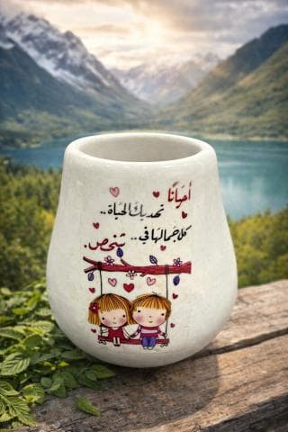 جوزة متة مكتوب عليها - أحياناً تهديك الحياة كل جمالها في شخص