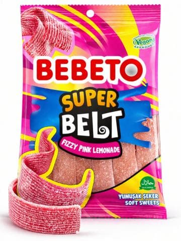 BEBETO SUPER BELT FIZZY PINK LEMONADE 135 G