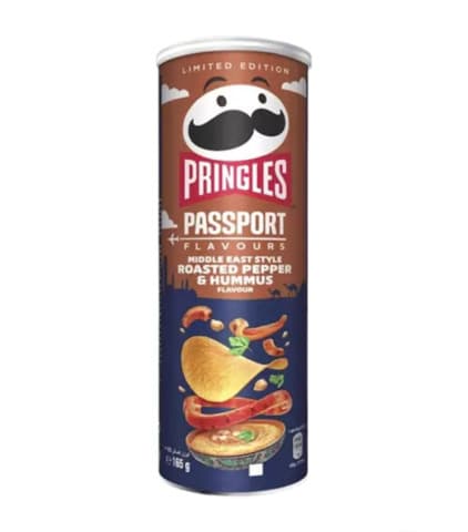 PRINGLES ROASTED PEPPER & HUMMUS 165 G