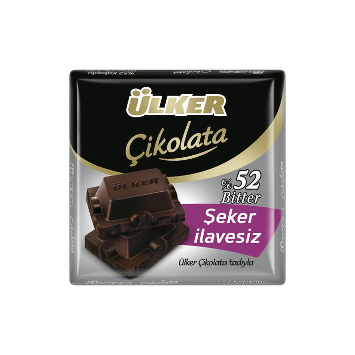 أولكر 52 % شوكولا داكنة بدون سكر 60 غرام