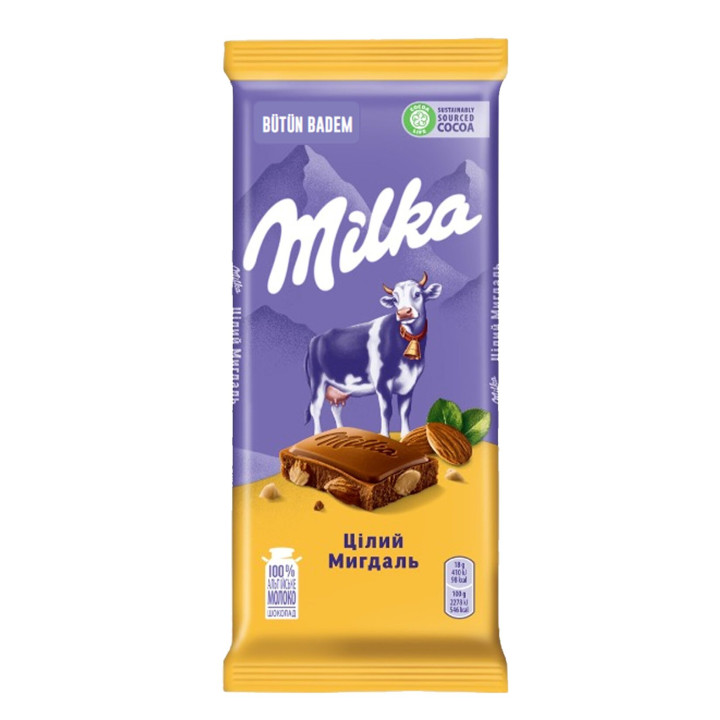 ميلكا شوكولا باللوز 100 غرام